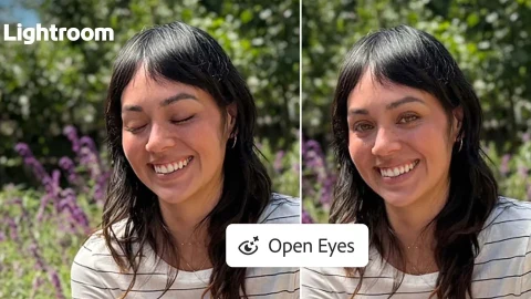 Adobe Lightroom Mobile’a yapay zekâ destekli göz açma özelliği geldi