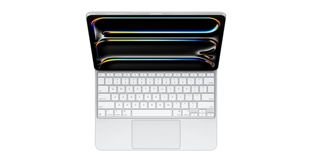 Klavye ve dokunmatik yüzeyle kullanılan Apple iPad Pro
