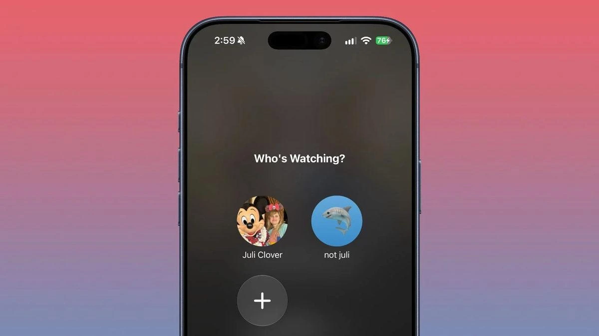 Apple TV uygulamasında kullanıcı profili seçme ekranı