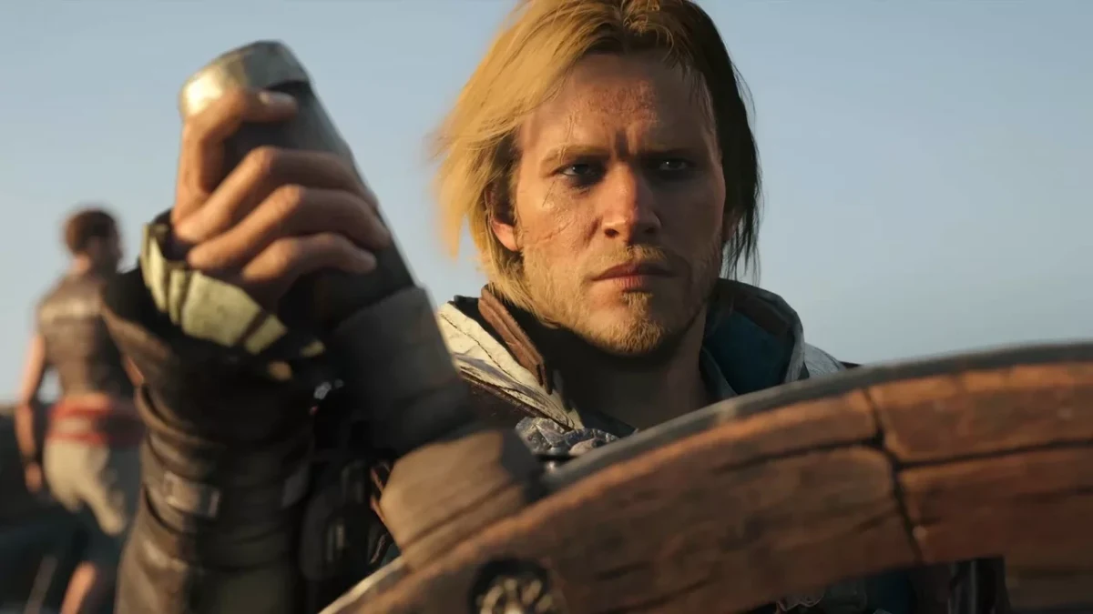 Assassin’s Creed Black Flag Resynced’de kılıç tutan karakter