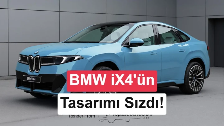 Gri BMW iX4’ün dış tasarımını gösteren görüntü