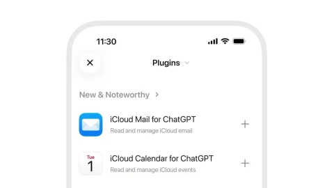 ChatGPT, iCloud E-posta ve Takvim Eklentilerini Kullanıma Açtı