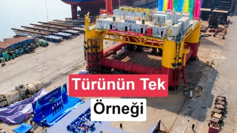 Çin’de açık deniz rüzgarından hidrojen üretecek platform denize indirildi