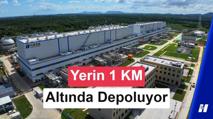 Çin’deki Jintan basınçlı hava enerji depolama tesisinin havadan görünümü