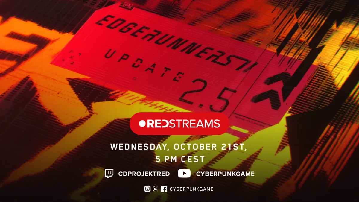 Cyberpunk 2077 Edgerunners 2 güncellemesi 2.5 için REDstreams yayın duyurusu