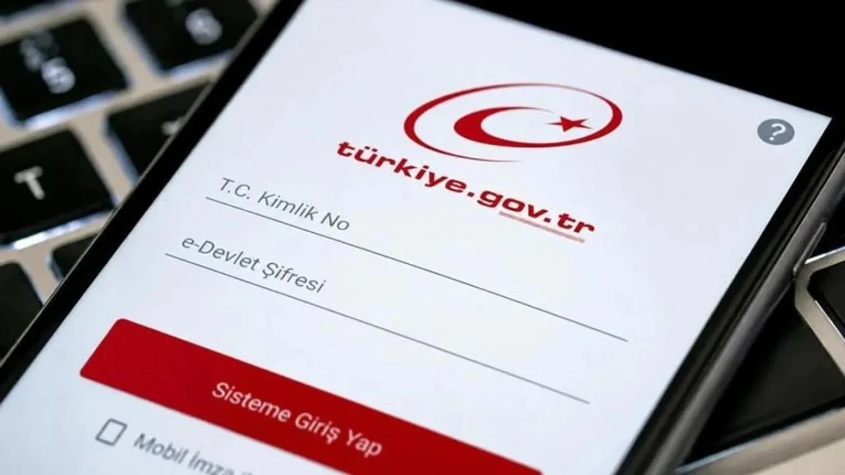Telefon ekranında Türkiye.gov.tr e-Devlet giriş sayfası