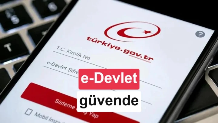 Telefon ekranında e-Devlet giriş sayfası