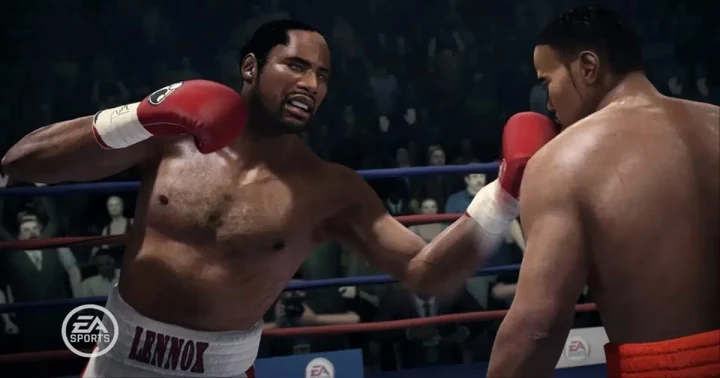 EA Sports Fight Night oyunundan ringde karşılaşan iki boksör