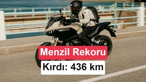 Elektrikli motosiklet tek şarjla 436,5 kilometre gitti