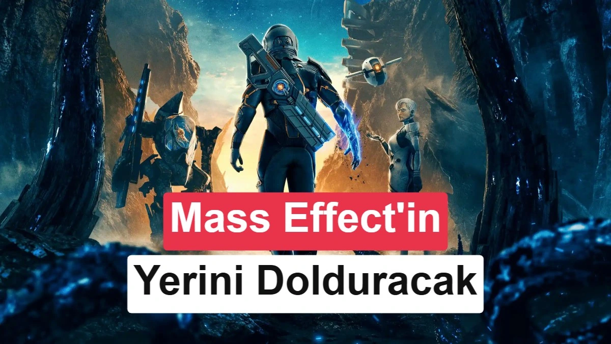Exodus oyununda zırhlı Jun Aslan ve arkasında duran bir karakter