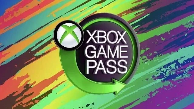 Renkli fırça darbeleri üzerinde Xbox Game Pass logosu