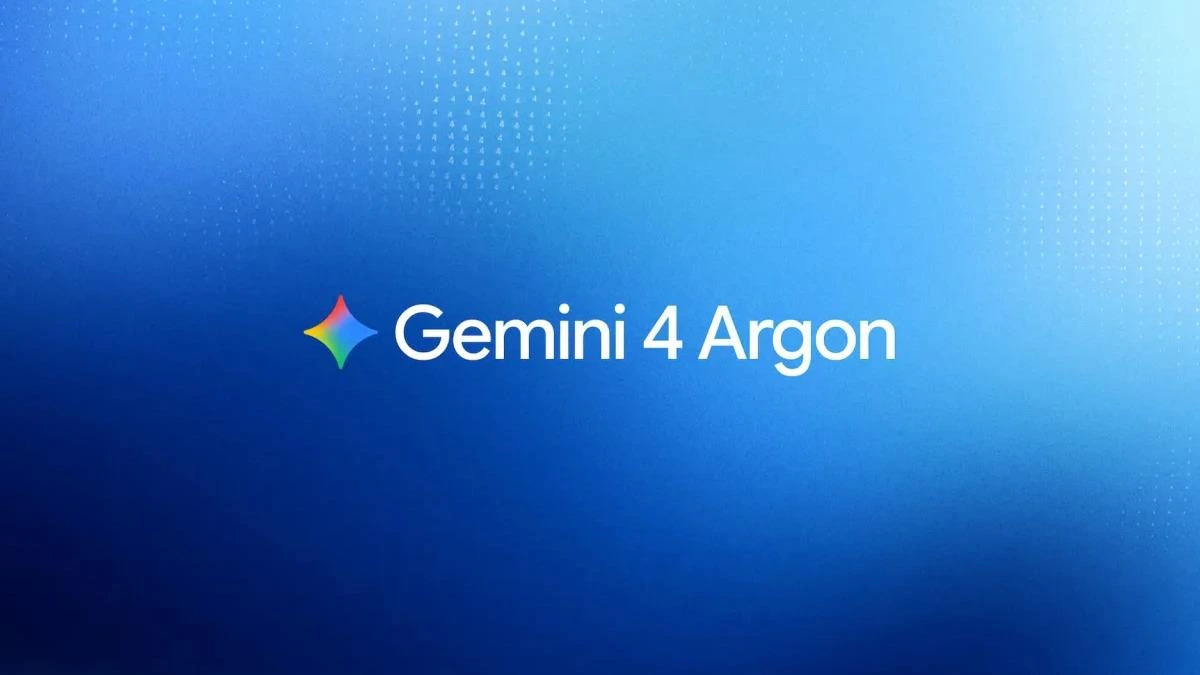 Mavi arka plan üzerinde Gemini 4 Argon logosu