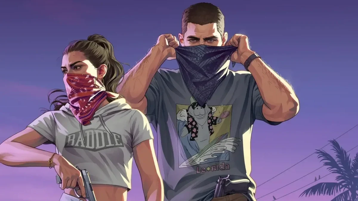 GTA 6 görselinde yüzlerini bandanalarla kapatan Jason ve Lucia