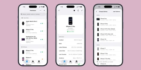 Hoardware, Apple cihazları ve yazılım sürümleri için koleksiyon oluşturuyor