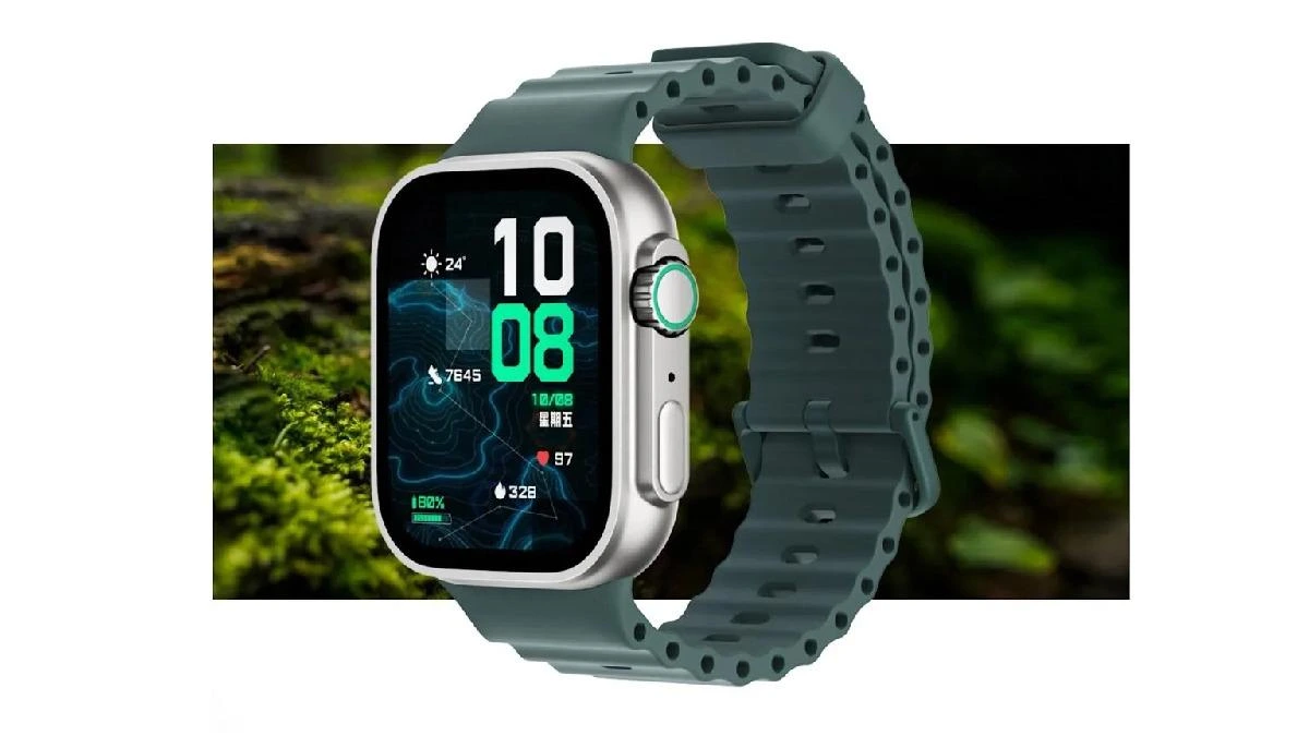 Yeşil kordonlu HONOR Watch Fit 6 akıllı saat
