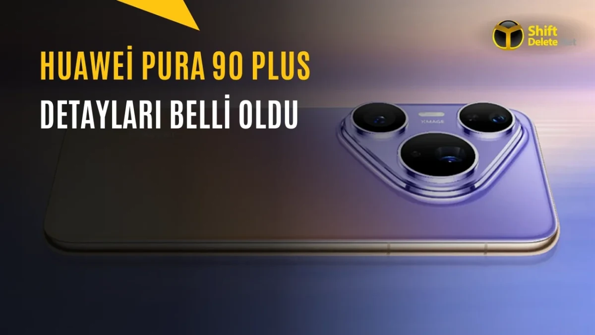 Huawei Pura 90 Plus’ın mor renkli arka yüzü ve üçgen biçimli kamera adası