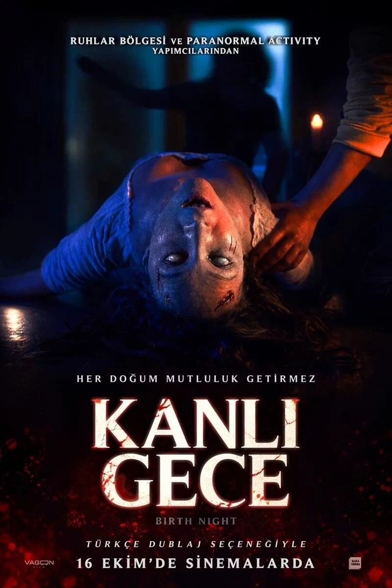 Kanlı Gece film afişinde karanlık bir sahnede yatan kişi