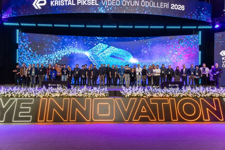 Kristal Piksel Video Oyun Ödülleri 2026 töreninde sahnede bir araya gelen katılımcılar