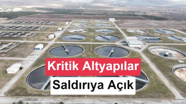 Kritik altyapıların saldırıya açık olduğunu belirten görsel ve su arıtma tesisi