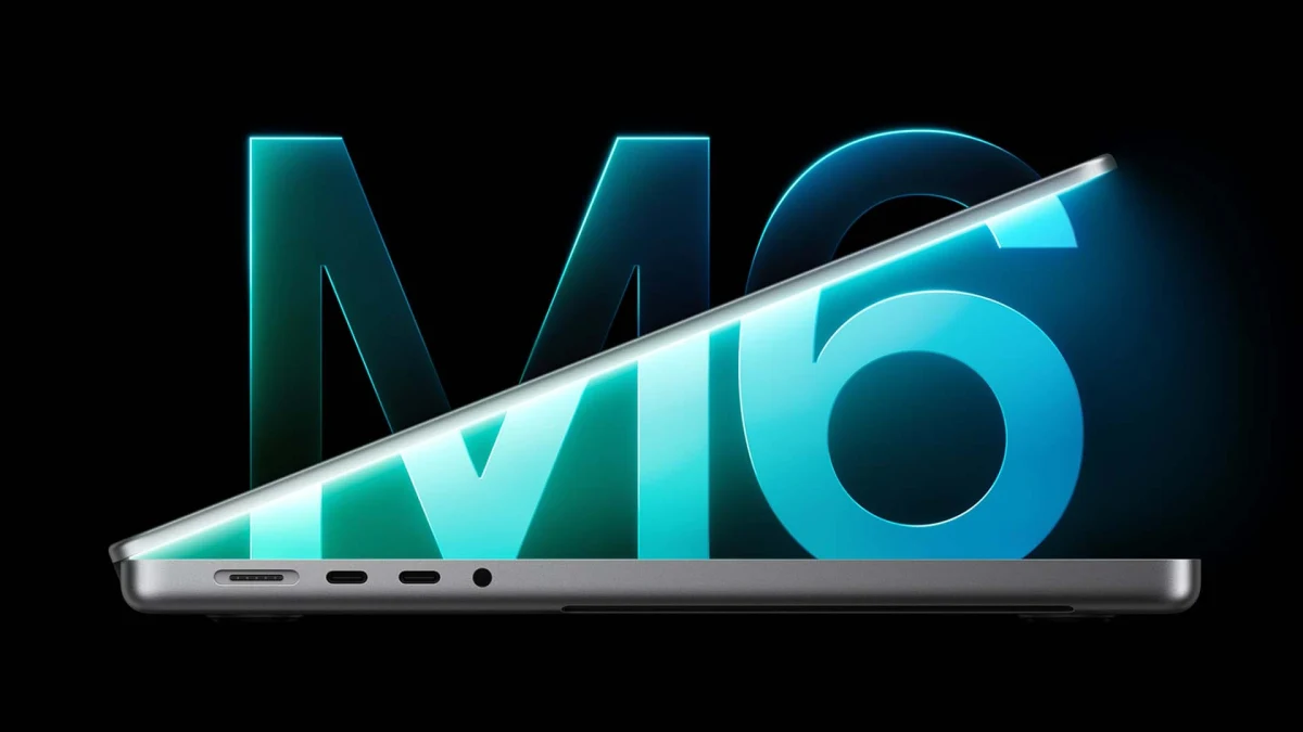 M6 işlemcili MacBook Pro’yu temsil eden tanıtım görseli