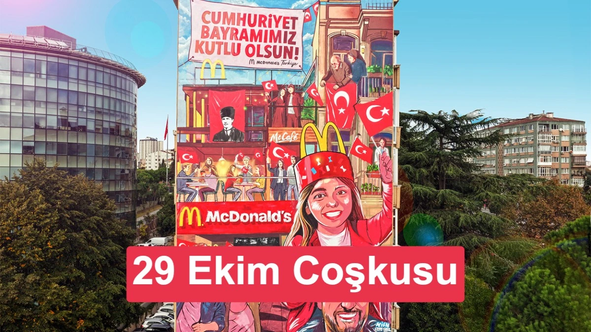 McDonald’s Türkiye’nin Cumhuriyet Bayramı için hazırladığı 29 Ekim temalı görsel