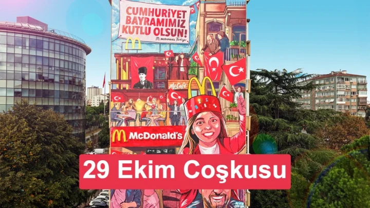 McDonald’s Türkiye’nin Cumhuriyet Bayramı için hazırladığı 29 Ekim temalı görsel