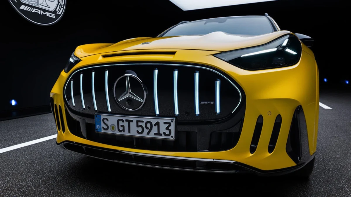 Mercedes-AMG GT SUV’un ön ızgarası ve farları
