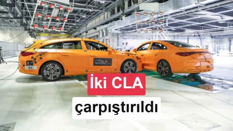 Mercedes iki CLA’yı 56 km/s hızla çarpıştırdı: Bataryada hasar oluştu mu?