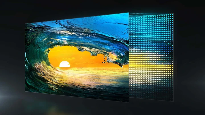 Mini LED televizyon ekranı ve arka aydınlatma LED’leri