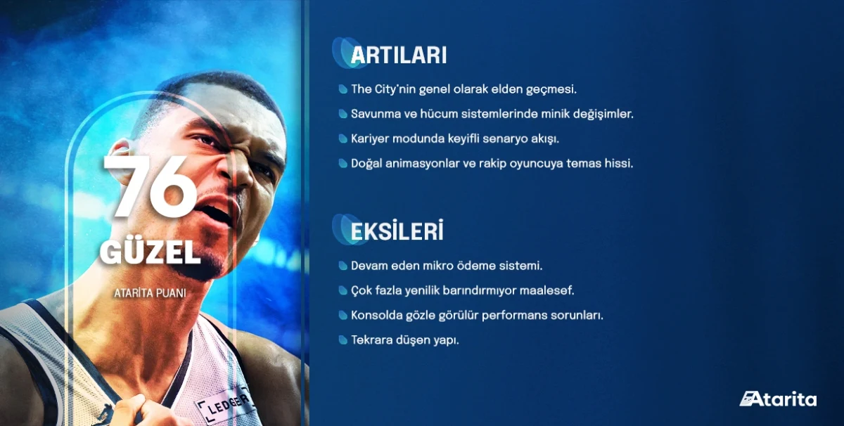 NBA 2K27 inceleme değerlendirmesinde artılar ve eksiler başlıkları