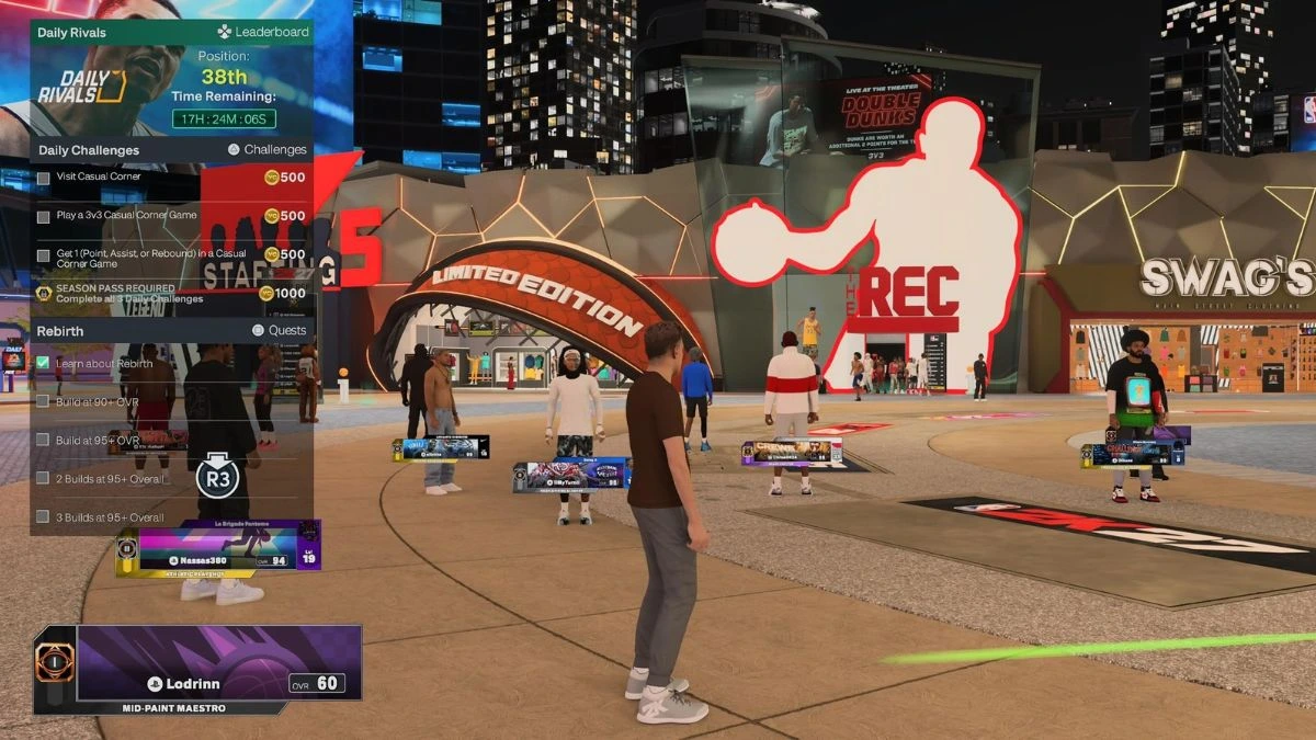 NBA 2K27 The City’de basketbol sahası ve çevresindeki oyun alanları
