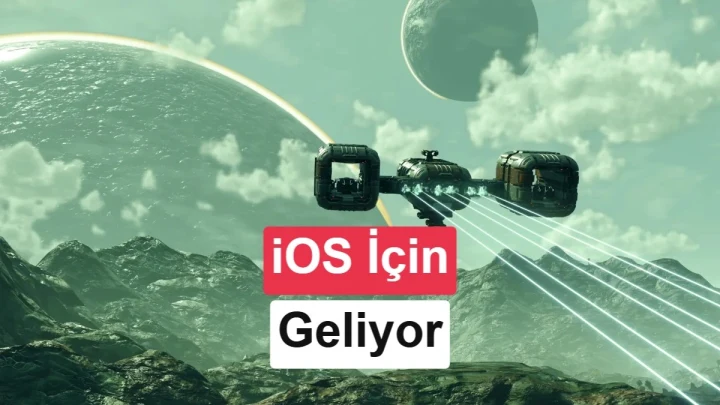 No Man’s Sky’ın uzay gemisi ve gezegen manzarası eşliğinde iOS için geleceğini duyuran kapak görseli