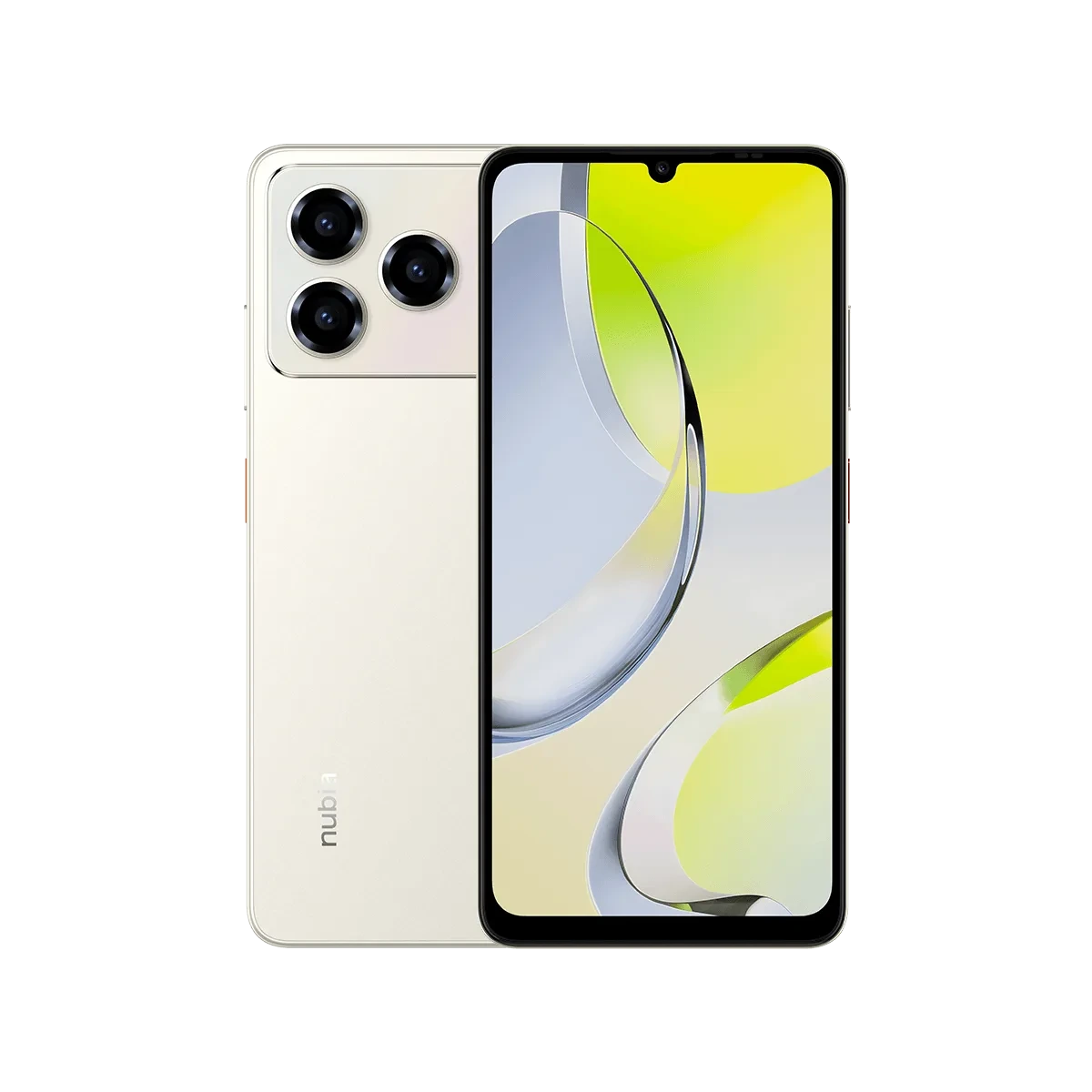 nubia A76 telefonun ön ve arka yüzü