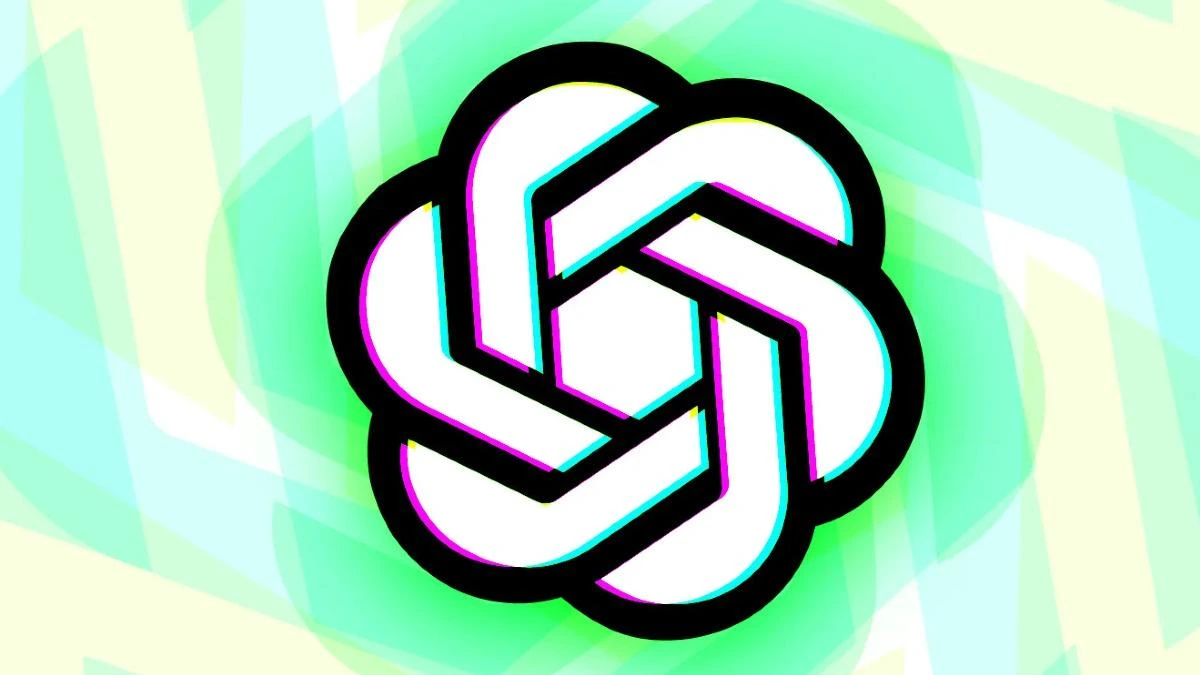 Renkli arka plan üzerinde OpenAI logosu