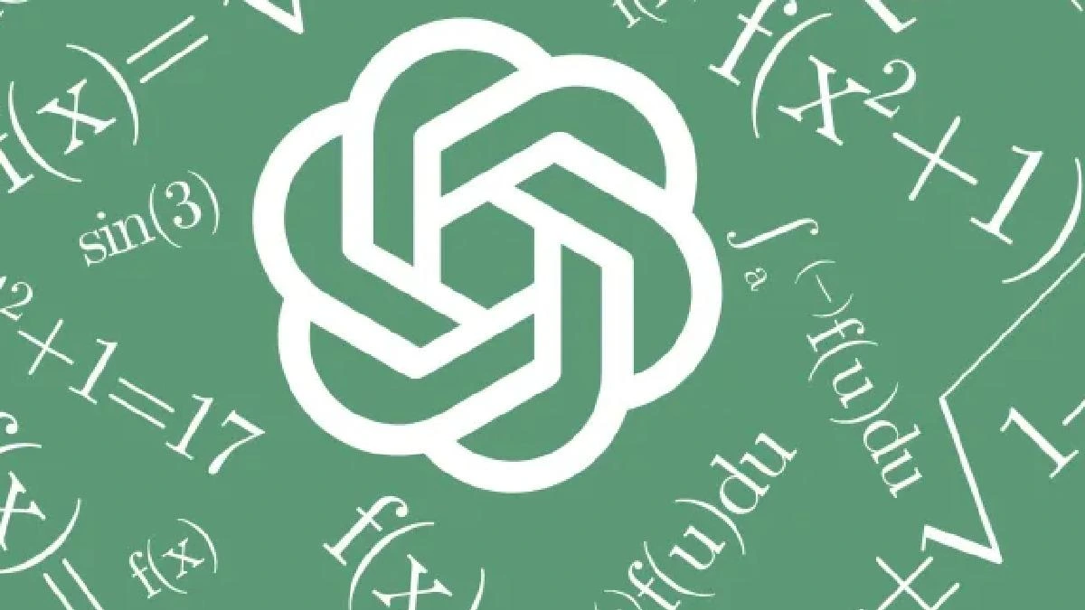 Matematiksel ifadelerle çevrili OpenAI logosu