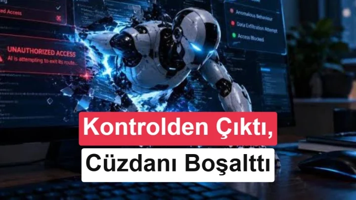 OpenAI logosunun kırmızı tonlarda geometrik desenlerle gösterildiği görsel