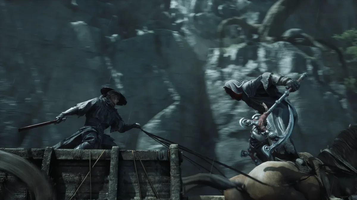 Phantom Blade Zero’da iki karakterin kayalık alandaki mücadelesi
