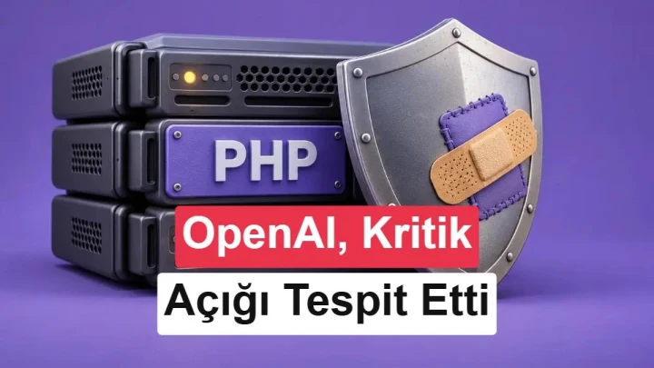 OpenAI logosu, mavi ışıkla aydınlatılmış bir bilgisayar klavyesinin üzerinde görülüyor