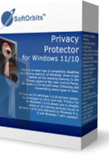 SoftOrbits Privacy Protector for Windows 11/10 yazılımının kutu görseli