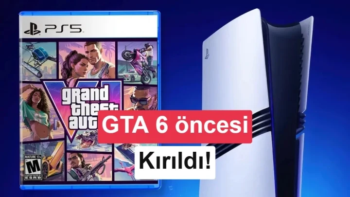 PS5 konsolu ve GTA 6 logosu