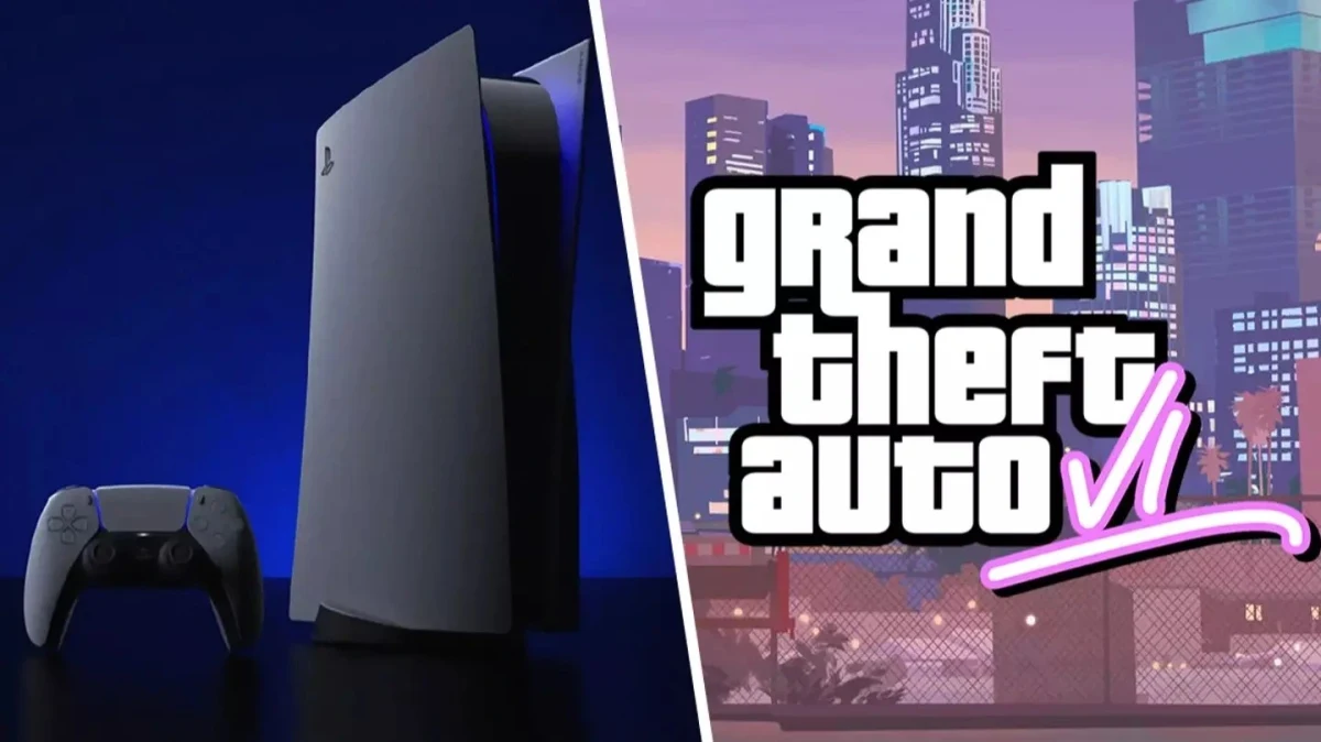 PS5 konsolu ve GTA 6 logosu
