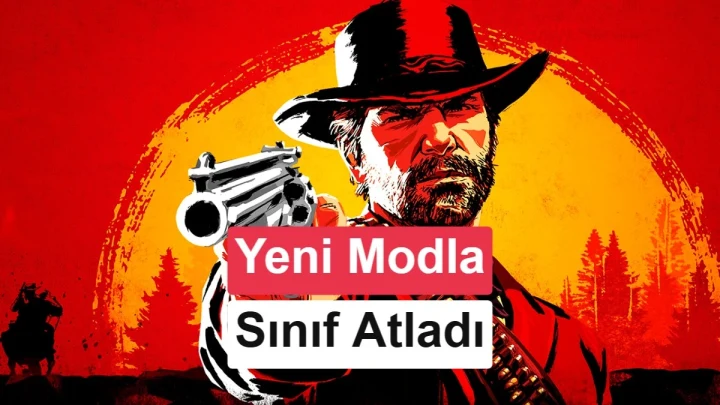 Red Dead Redemption 2 oyununda bir karakterin karşısında duran silahlı karakter