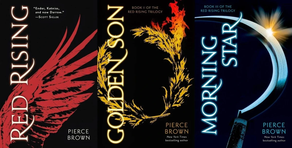 Red Rising serisinin Red Rising, Golden Son ve Morning Star kitap kapakları