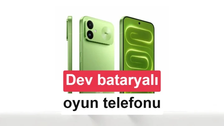 Redmi K100 telefonun yeşil renkli ön, arka ve yan görünümü