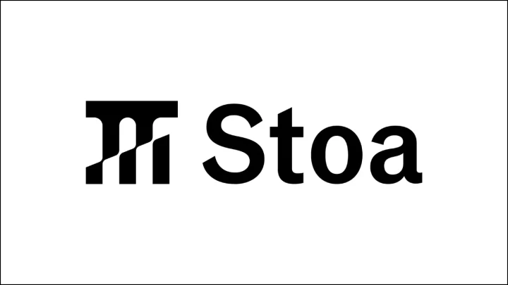 Beyaz zemin üzerinde Stoa logosu