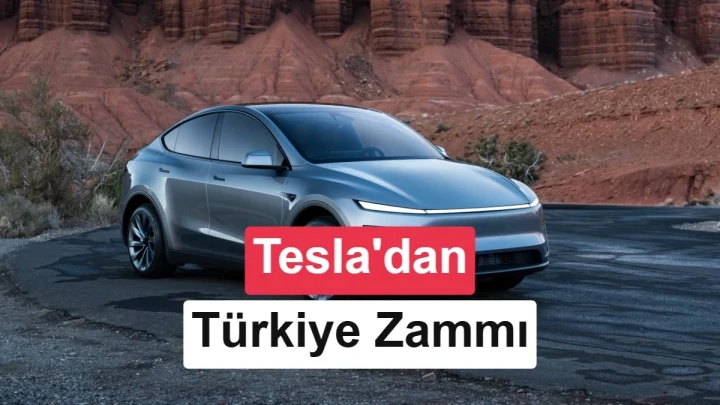 Tesla Model Y’nin Türkiye’deki fiyat artışını duyuran görsel