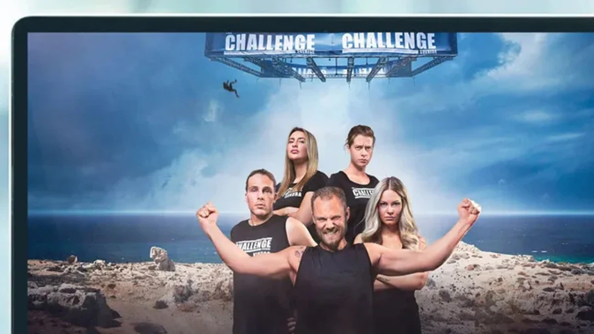 The Challenge yarışmasının tanıtım görselinde yarışmacılar ve program logosu