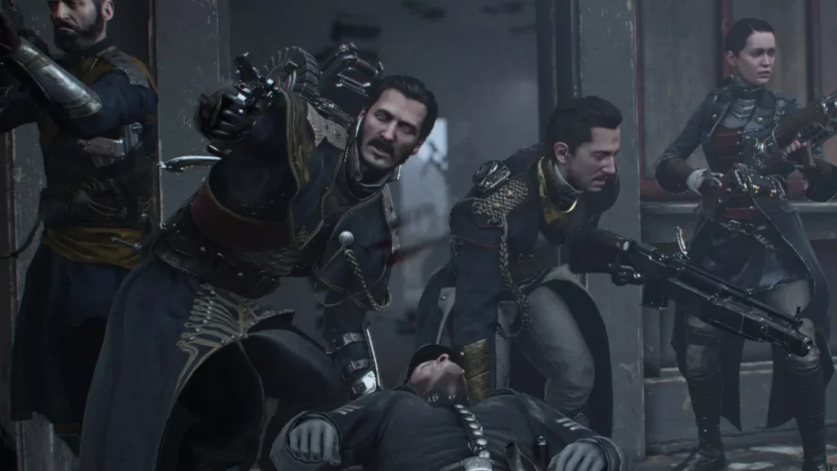 The Order: 1886’da silahlı karakterler bir çatışma sahnesinde