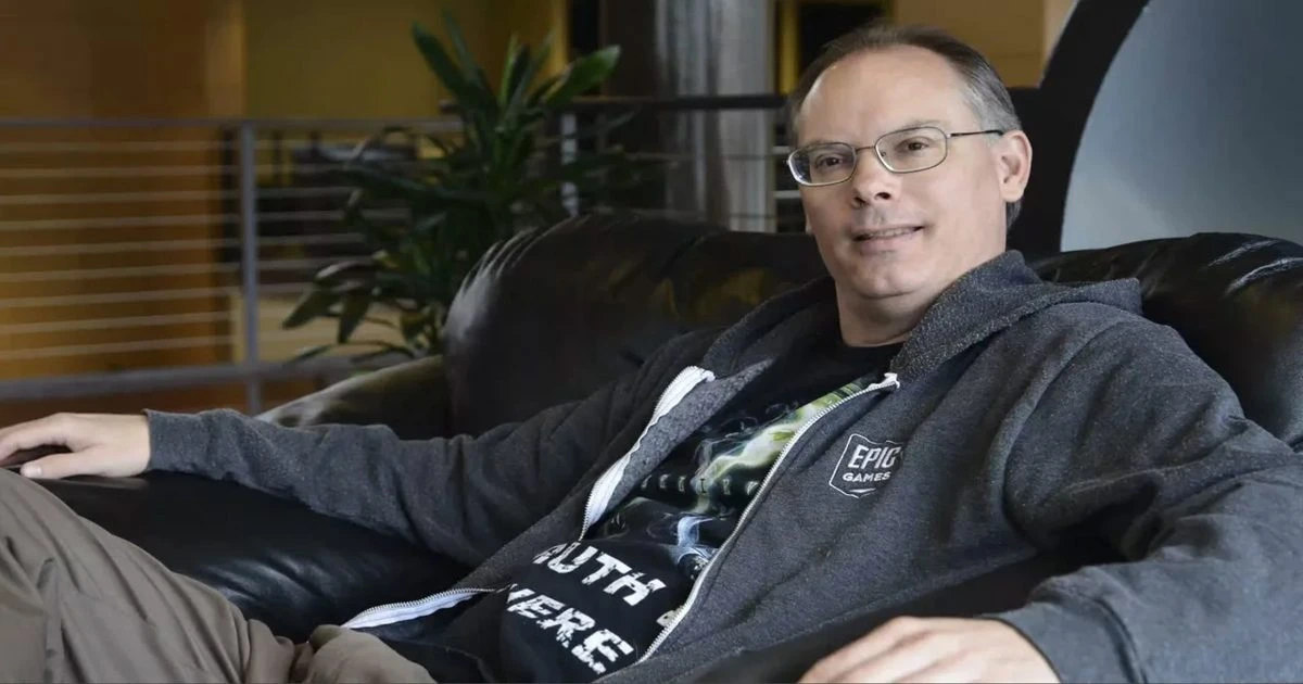 Epic Games CEO’su Tim Sweeney bir koltukta otururken