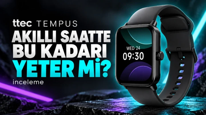 ttec Tempus akıllı saatini ve inceleme başlığını gösteren kapak görseli